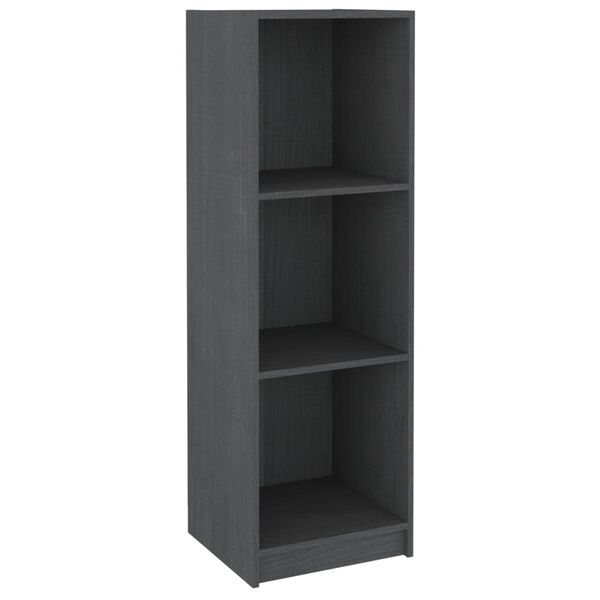 vidaXL Βιβλιοθήκη/Διαχωρ. Χώρου Γκρι 36x33x110 εκ. Μασίφ Ξύλο Πεύκου