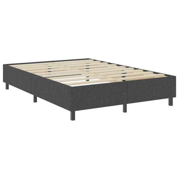 vidaXL Κρεβάτι Boxspring Σκούρο Γκρι 160 x 200 εκ. Υφασμάτινο