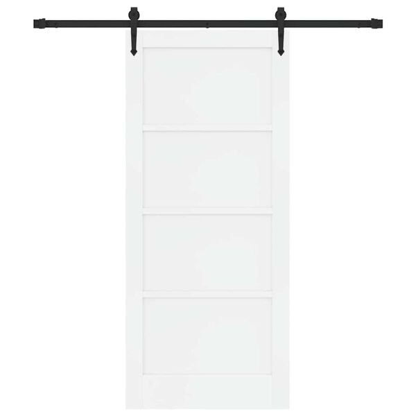 vidaXL Συρόμενη Πόρτα Άλλο ORKDAL Λευκό και μαύρο 86 x 198.5 cm