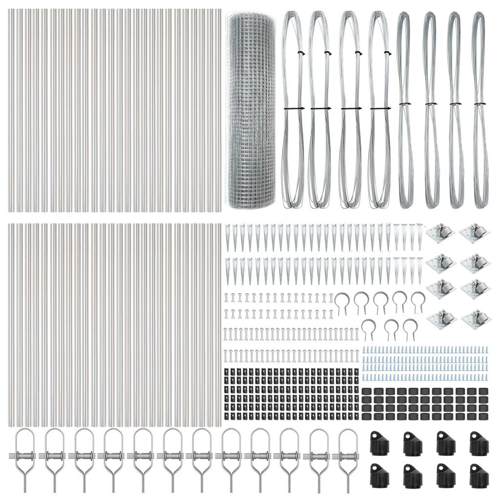 vidaXL Φράχτης Welded Wire με 13 Σημείο Άγκυρας 0.5x100 m Γαλβανισμένος Χάλυβας