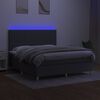 vidaXL &Kappa;&rho;&epsilon;&beta;ά&tau;&iota; Boxspring &mu;&epsilon; &Sigma;&tau;&rho;ώ&mu;&alpha; & LED &Sigma;&kappa;.&Gamma;&kappa;&rho;&iota; 180x200 &epsilon;&kappa; &Upsilon;&phi;&alpha;&sigma;&mu;ά&tau;&iota;&nu;&omicron;