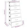 vidaXL Ντουλάπι με 6 Συρτάρια Καπνιστή Δρυς 50x34x96 εκ. Επεξεργ. Ξύλο