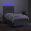 vidaXL &Kappa;&rho;&epsilon;&beta;ά&tau;&iota; Boxspring &mu;&epsilon; &Sigma;&tau;&rho;ώ&mu;&alpha; & LED &Alpha;&nu;.&Gamma;&kappa;&rho;&iota; 80x200 &epsilon;&kappa;. &Upsilon;&phi;&alpha;&sigma;&mu;ά&tau;&iota;&nu;&omicron;