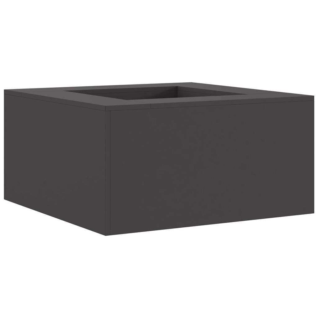 vidaXL Τζάκι Τετράγωνο Μαύρο 80x80x40 εκ. Ατσάλι