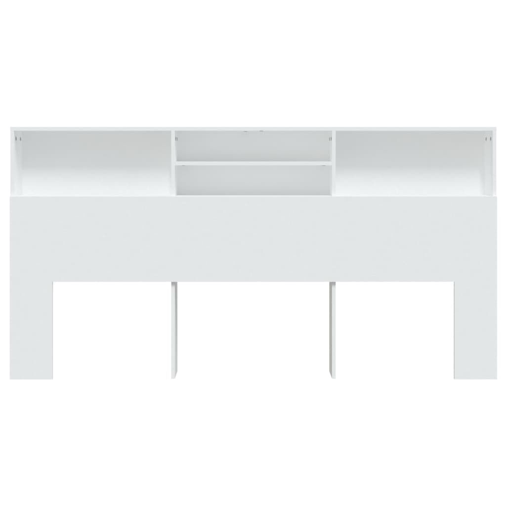 vidaXL Κεφαλάρι Με Αποθηκευτικό Χώρο Λευκό 200 x 19 x 103,5 εκ.