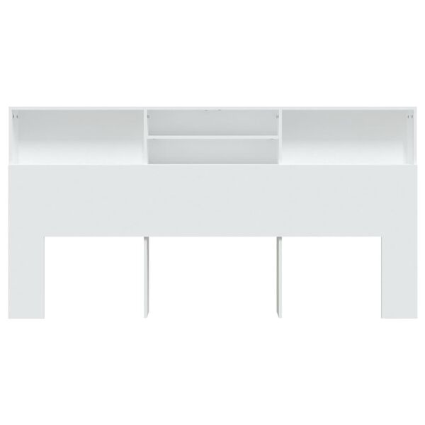 vidaXL Κεφαλάρι Με Αποθηκευτικό Χώρο Λευκό 200 x 19 x 103,5 εκ.