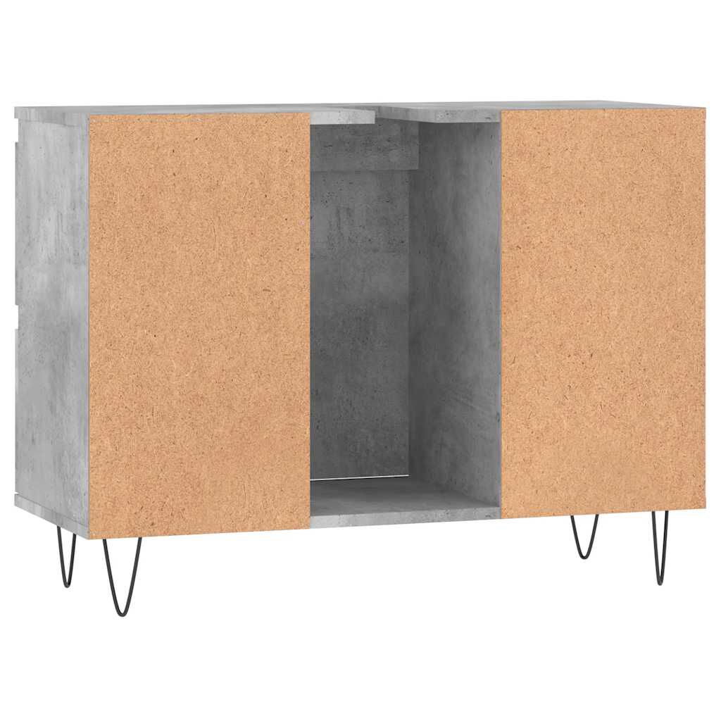vidaXL Ντουλάπι Μπάνιου Γκρι Σκυροδέματος 80x33x60 εκ. Επεξ. Ξύλο