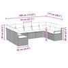 vidaXL Σετ Καναπέ Κήπου 9 pcs Μαύρο Πολυ rattan, βαμμένο ατσάλι