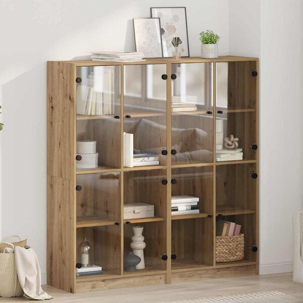 vidaXL Highboard 2 pcs Artisan Oak 68 x 37 x 142 &epsilon;&kappa; &Epsilon;&pi;&epsilon;&xi;&epsilon;&rho;&gamma;&alpha;&sigma;&mu;έ&nu;&omicron; &xi;ύ&lambda;&omicron;