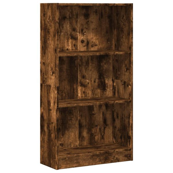 vidaXL Βιβλιοθήκη Καπνιστή Δρυς 60x24x109 εκ. από Επεξεργασμένο Ξύλο