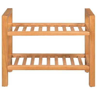 vidaXL Παπουτσοθήκη με 2 Ράφια 50 x 27 x 40 εκ. από Μασίφ Ξύλο Δρυός