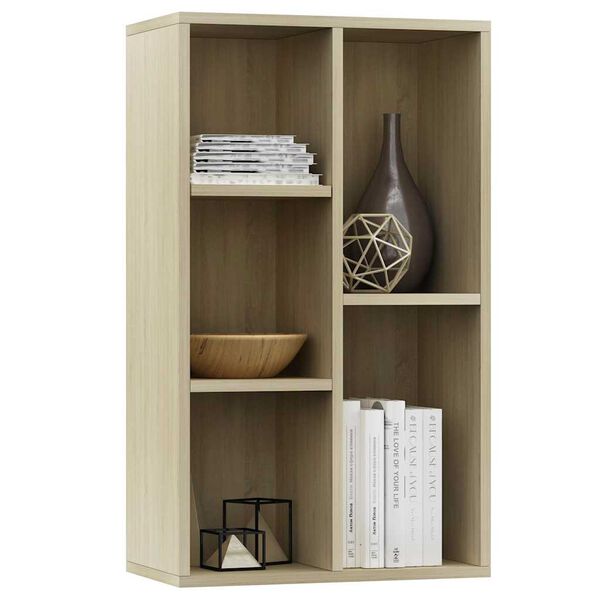 vidaXL Ραφιέρα / Βιβλιοθήκη Sonoma Δρυς 50x25x80 εκ. από Επεξ. Ξύλο