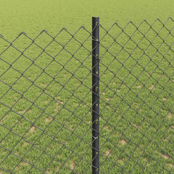 vidaXL Τεντώτο με στήριγμα Γκρι 1,4 x 10 m Χάλυβας και PVC