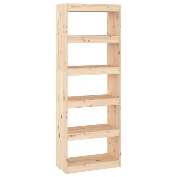 vidaXL Βιβλιοθήκη/Διαχωριστικό Χώρου 60x30x167,5 εκ. Μασίφ Ξύλο Πεύκου