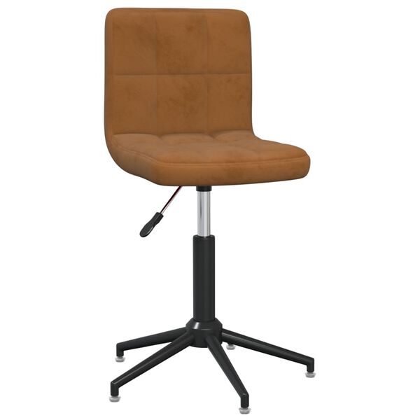 3087665 vidaXL Swivel Dining Chairs 4 pcs Brown Velvet (334427&times;2)