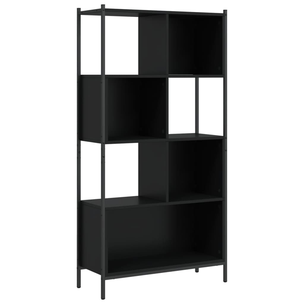 vidaXL Βιβλιοθήκη Μαύρη 72 x 28 x 172 εκ. από Επεξεργασμένο Ξύλο