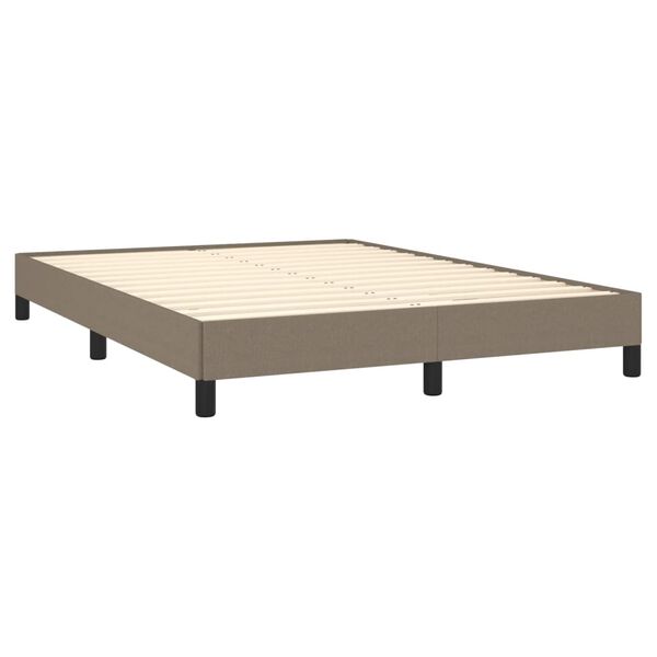vidaXL Σκελετός Κρεβατιού Χωρίς Στρώμα Taupe 140x200 εκ. Υφασμάτινο