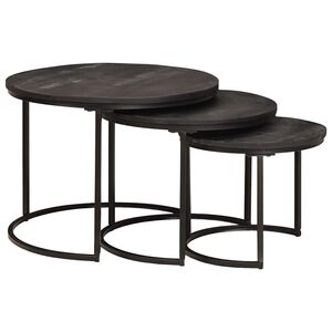 vidaXL &Tau;&rho;&alpha;&pi;&epsilon;&zeta;ά&kappa;&iota;&alpha; &Kappa;&alpha;&phi;έ &Sigma;&tau;&epsilon;&rho;&epsilon;ώ&nu; 3 pcs &Mu;&alpha;&sigma;ί&phi; &xi;ύ&lambda;&omicron; &mu;ά&nu;&gamma;&kappa;&omicron; &kappa;&alpha;&iota; &chi;ά&lambda;&upsilon;&beta;&alpha;&sigmaf;