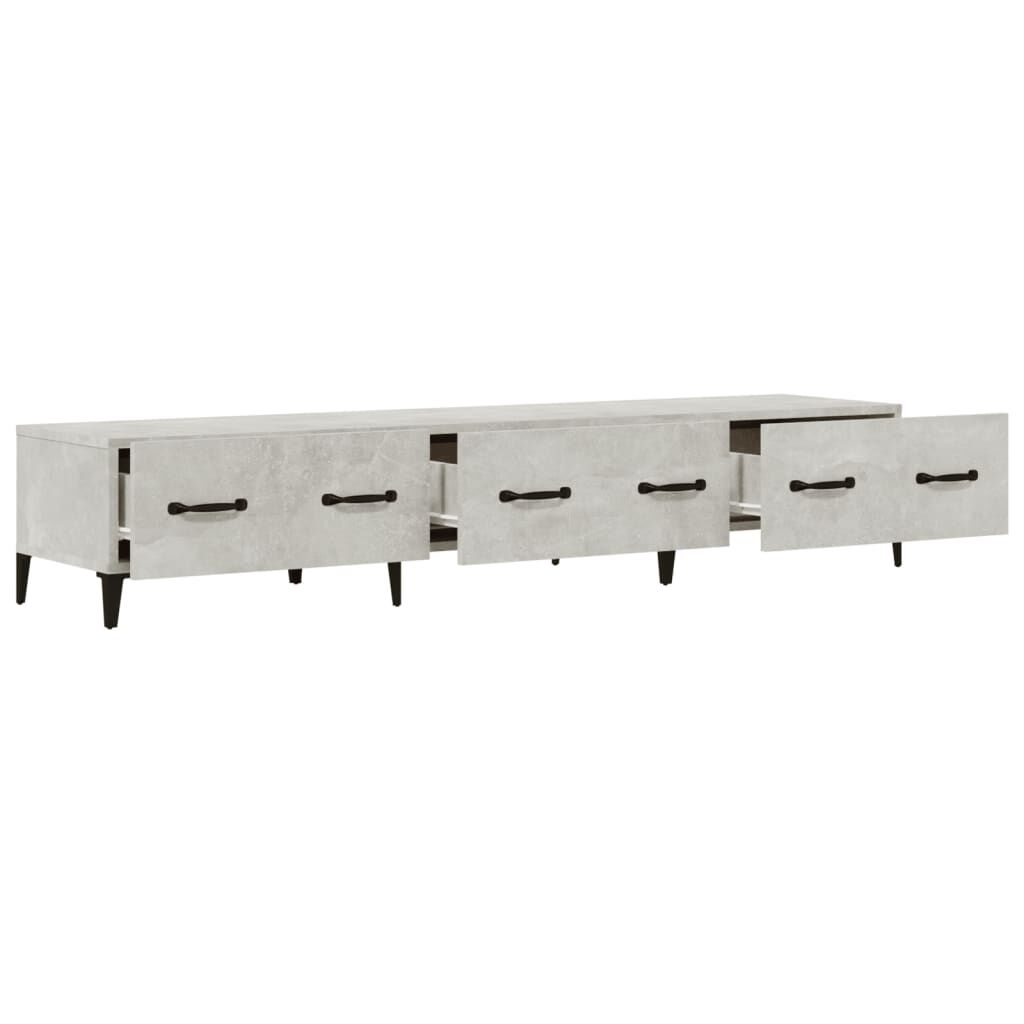 vidaXL Έπιπλο Τηλεόρασης Γκρι Σκυροδέματος 150x34,5x30 εκ. Επεξ. Ξύλο