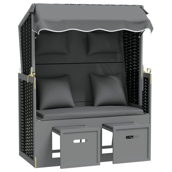 vidaXL &Xi;&alpha;&pi;&lambda;ώ&sigma;&tau;&rho;&alpha; Strandkorb &Alpha;&nu;&theta;&rho;&alpha;&kappa;ί/&Mu;&alpha;ύ&rho;&omicron; &Sigma;&upsilon;&nu;&theta;. &Rho;&alpha;&tau;ά&nu;/&Xi;ύ&lambda;&omicron; &mu;&epsilon; &Mu;&alpha;&xi;&iota;&lambda;ά&rho;&iota;