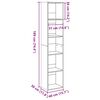 vidaXL Βιβλιοθήκη Μαύρη 40x30x189 εκ. από Επεξεργασμένο Ξύλο