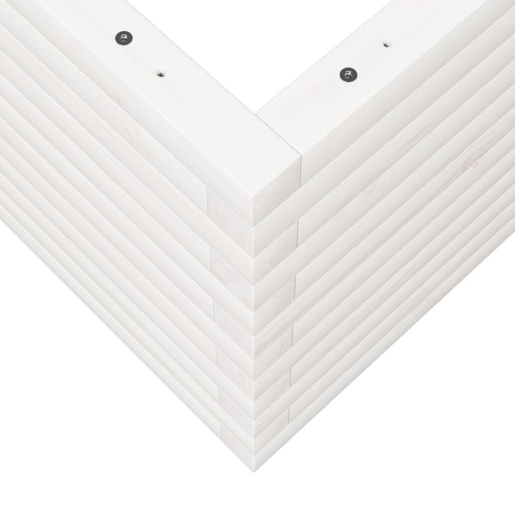 vidaXL Ζαρντινιέρα Κήπου Λευκή 70x70x45,5 εκ. από Μασίφ Ξύλο Πεύκου