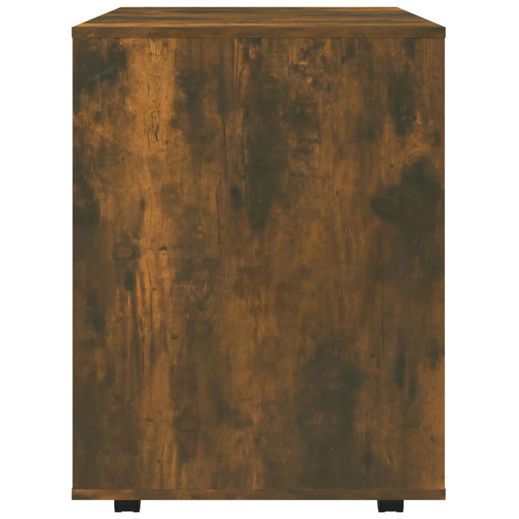vidaXL Ντουλάπι Με Ροδάκια Καπνιστή Δρυς 60x53x72 εκ. Επεξεργ. Ξύλο