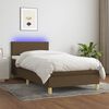 vidaXL &Kappa;&rho;&epsilon;&beta;ά&tau;&iota; Boxspring &mu;&epsilon; &Sigma;&tau;&rho;ώ&mu;&alpha; & LED &Sigma;&kappa;.&Kappa;&alpha;&phi;έ 80x200 &epsilon;&kappa;. &Upsilon;&phi;&alpha;&sigma;&mu;ά&tau;&iota;&nu;&omicron;