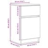vidaXL Κομοδίνο Sonoma Δρυς 39x35x65 εκ. από Επεξεργασμένο Ξύλο