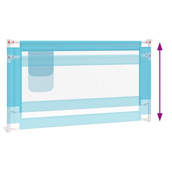 vidaXL Μπάρα Κρεβατιού Προστατευτική Μπλε 150 x 25 εκ. Υφασμάτινη