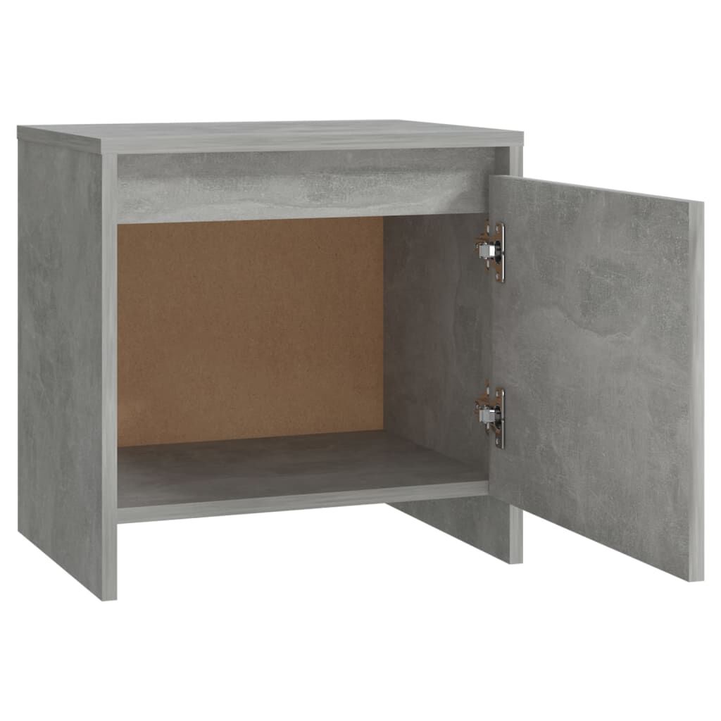 vidaXL Κομοδίνο Γκρι Σκυροδέματος 45x34x44,5 εκ. από Επεξεργ. Ξύλο