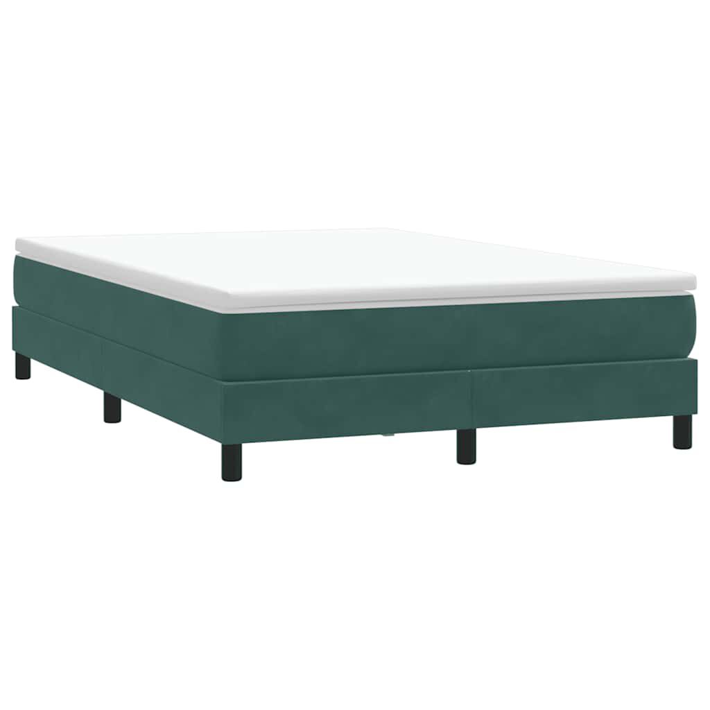 vidaXL Box Spring κρεβάτι χωρίς στρώμα σκούρο πράσινο 160x220cm