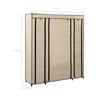 vidaXL Ντουλάπα με Ράφια / Σωλήνες Κρεμ 150x45x176 εκ. Υφασμάτινη