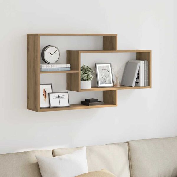 vidaXL Ράφι τοίχου Artisan Oak 104x20x58,5 cm Κατασκευασμένο ξύλο