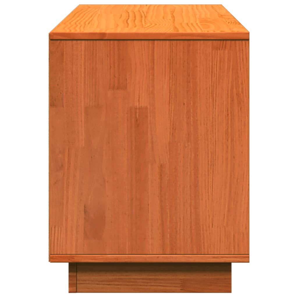 vidaXL Παπουτσοθήκη Καφέ Κεριού 110 x 34 x 45 εκ. Μασίφ Ξύλο Πεύκου