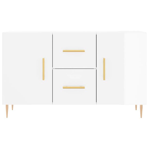 vidaXL Ντουλάπι Γυαλιστερό Λευκό 100 x 36 x60 εκ. Επεξεργασμένο Ξύλο