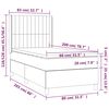 vidaXL Κρεβάτι Boxspring με Στρώμα & LED Σκ.Καφέ 80x200 εκ. Υφασμάτινο