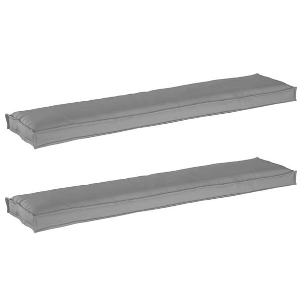 vidaXL Σετ Μαξιλαριών Πάγου 2 pcs Γκρι 180 x 40 x 8 εκ. Ύφασμα Oxford