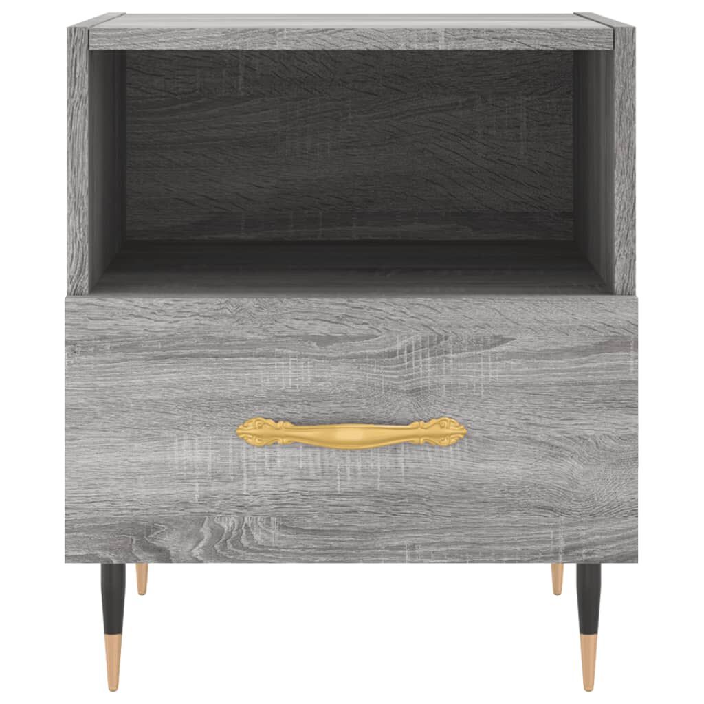 vidaXL Κομοδίνα 2 τεμ. Γκρι Sonoma 40 x 35 x 47,5 εκ. Επεξεργ. Ξύλο