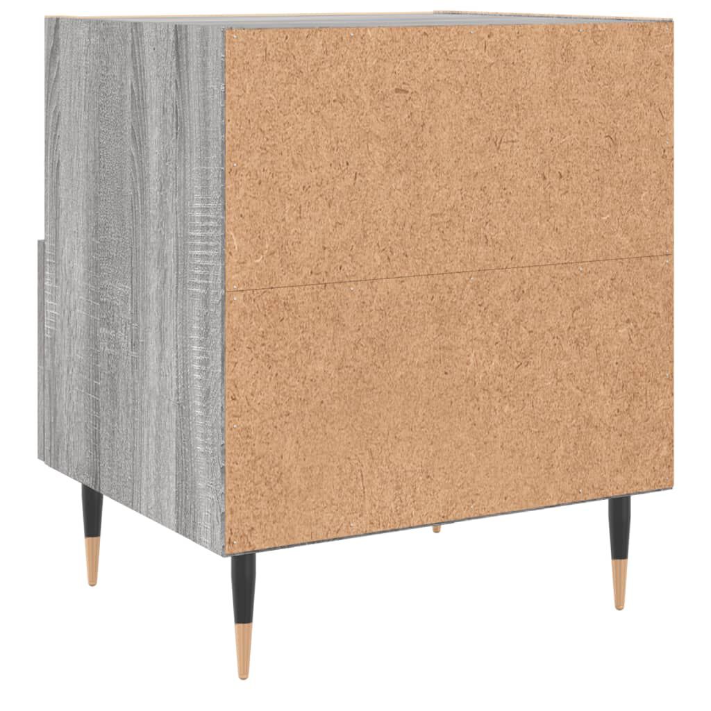 vidaXL Κομοδίνα 2 τεμ. Γκρι Sonoma 40 x 35 x 47,5 εκ. Επεξεργ. Ξύλο