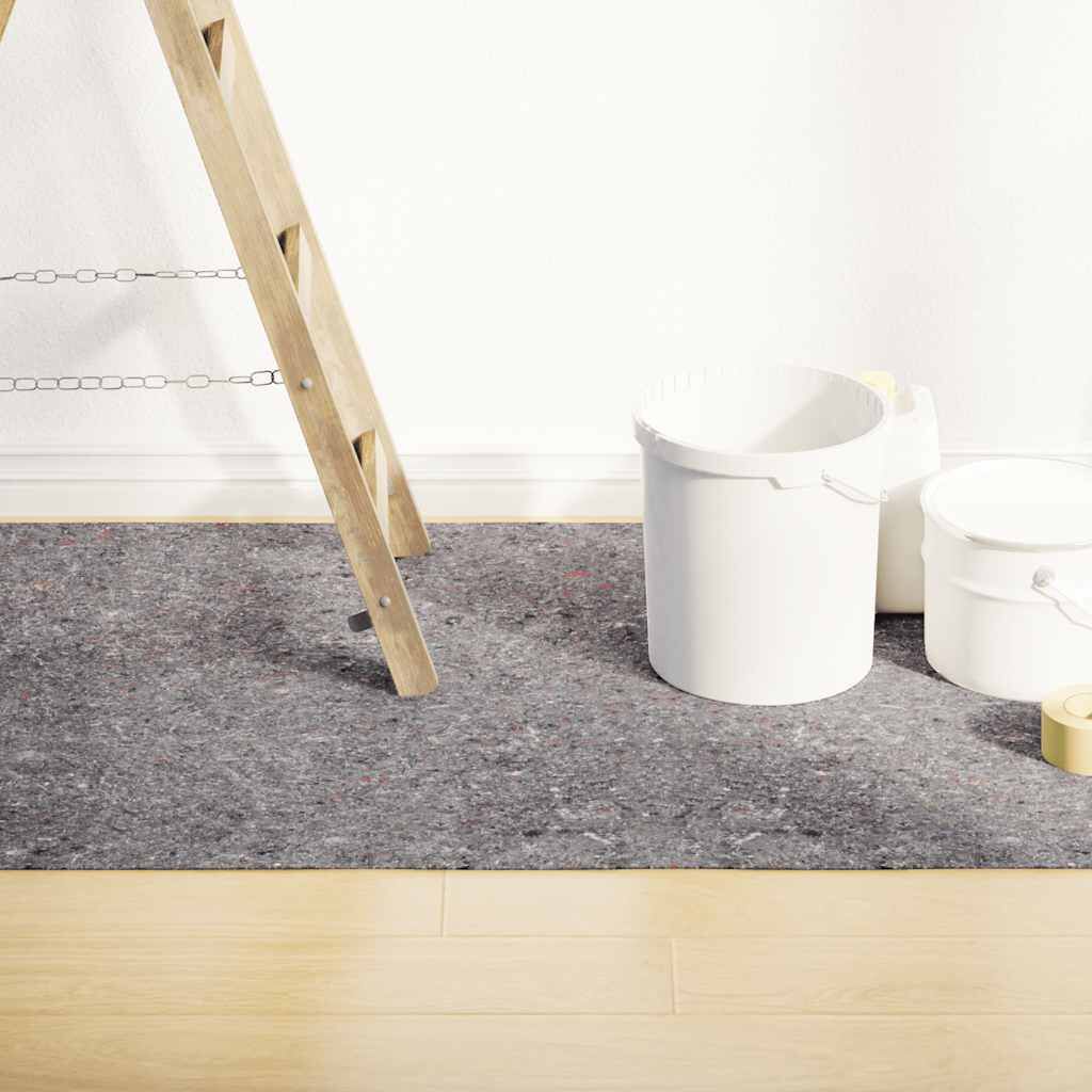 vidaXL Αντιολισθητικό μαλλί ζωγράφου 1020 cm 280 g/m² Γκρι