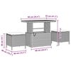 vidaXL Σετ Καναπέ Κήπου με μαξιλάρι 8 pcs Γκρι 90 x 55 x 71 cm