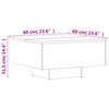 vidaXL Τραπεζάκι Σαλονιού Μαύρο 60 x 60 x 31,5 εκ. Επεξ. Ξύλο
