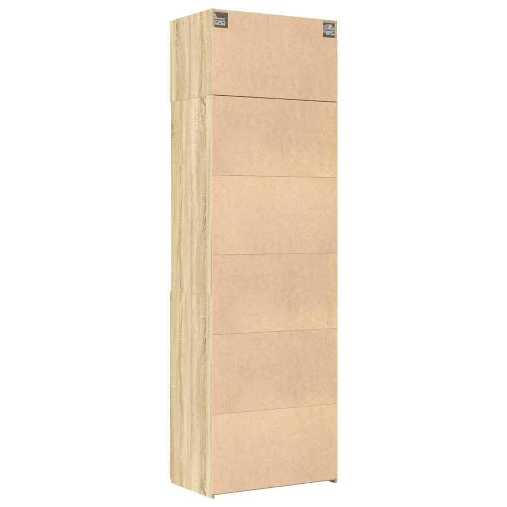 vidaXL Ραφιέρα με Ντουλάπια Sonoma Δρυς 70x42,5x225 εκ. Επεξ. Ξύλο