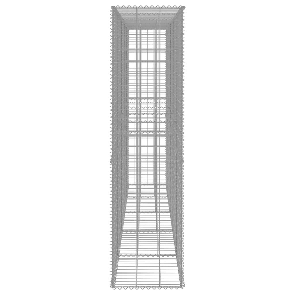 vidaXL Συρματοκιβώτιο Τοίχος 300x50x200 εκ. Γαλβαν.Χάλυβας + Κάλυμμα