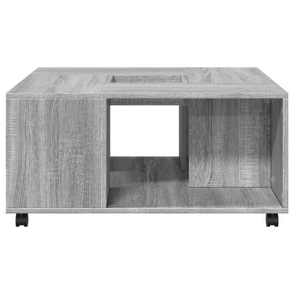 vidaXL Τραπεζάκι Σαλονιού Γκρι Sonoma 80x80x40 εκ. Επεξεργασμένο Ξύλο