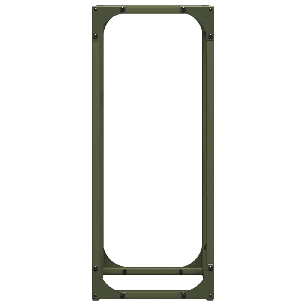 vidaXL Ράφι για καυσόξυλα Ελαιοπράσινο 25x25x60cm Ατσάλι ψυχρής έλασης