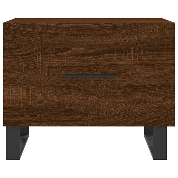 vidaXL Τραπεζάκια Σαλονιού 2 τεμ Brown Oak 50x50x40 εκ Επεξ. Ξύλο