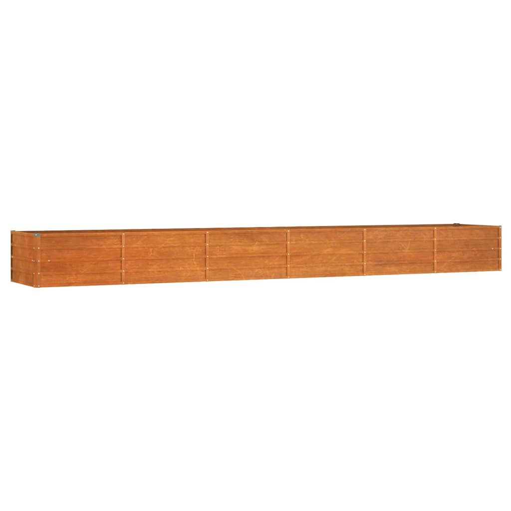 vidaXL Ζαρντινιέρα Σκουριασμένο 480x80x45 εκ. Ατσάλι Σκληρυθέν Αέρα