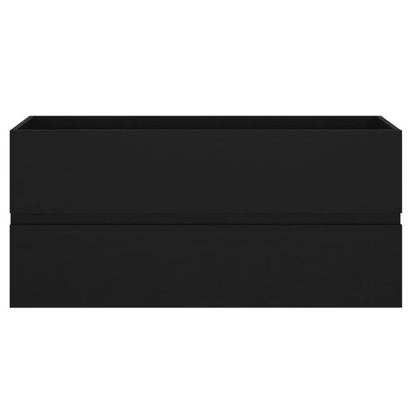 vidaXL Ντουλάπι Νιπτήρα Μαύρο 100x38,5x45 εκ. από Επεξ. Ξύλο